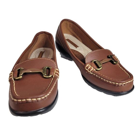 Thom McAn Gavyn Brown Leather Women's Loafers (Size 5.5W) - Picture 1 of 10